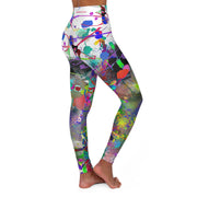 High Waisted Yoga Leggings- Visual Symphony