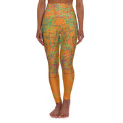 High Waisted Yoga Leggings- Spider's Web