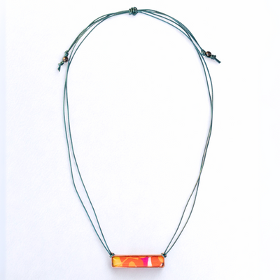 leather statement necklace