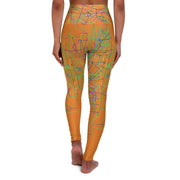 High Waisted Yoga Leggings- Spider's Web