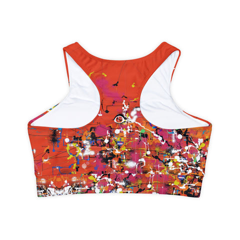 Fully Lined, Padded Sports Bra- Pumpkin's Inner Realm