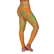 High Waisted Yoga Leggings- Spider's Web