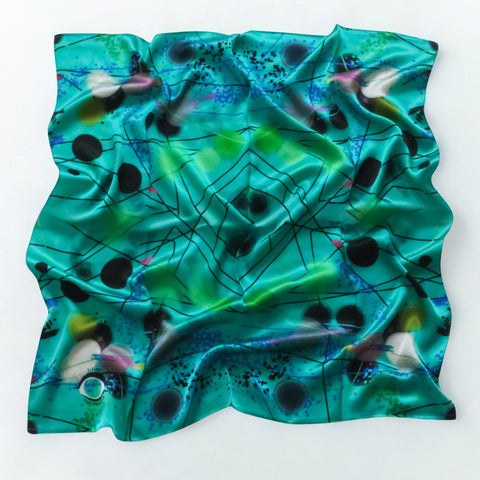 luxury silk scarf | beneath the sea (90x90cm)