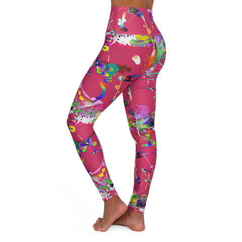 High Waisted Yoga Leggings- Gene Therapy