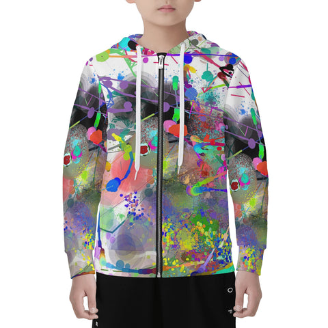 Kids Zip Hoodie- Visual Symphony