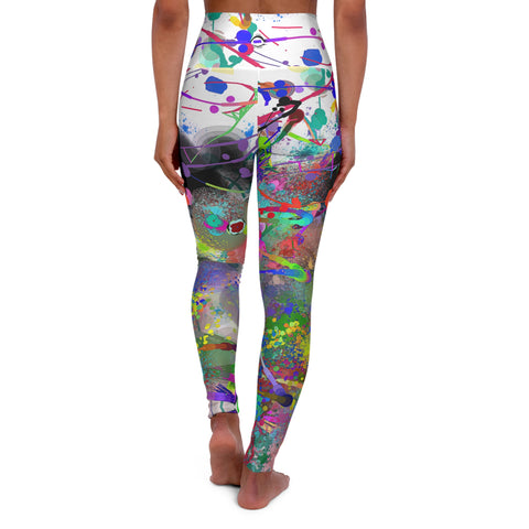 High Waisted Yoga Leggings- Visual Symphony