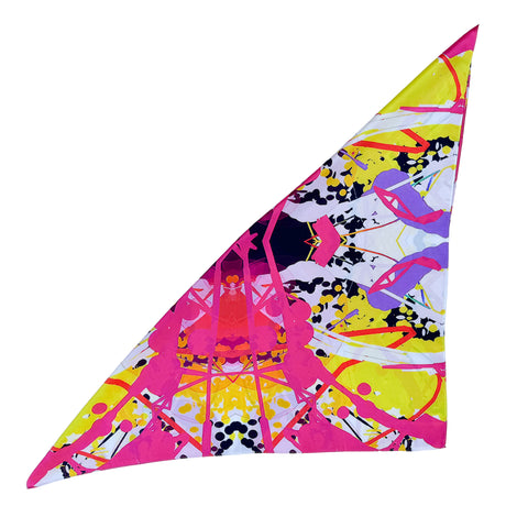 Mulberry Silk Luxury Scarf- Geometric Play 3