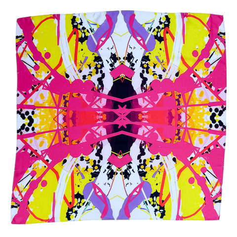 Mulberry Silk Luxury Scarf- Geometric Play 3