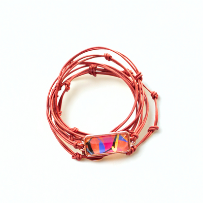 leather charm bracelet