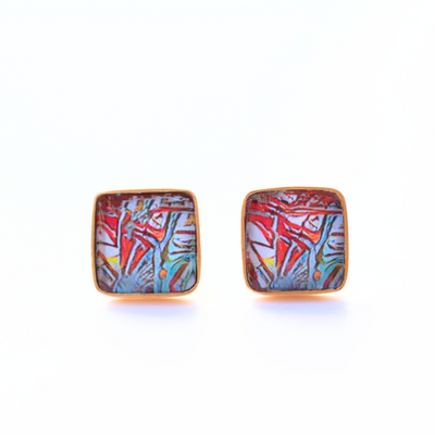 square stud earrings
