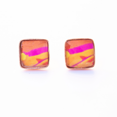 square stud earrings