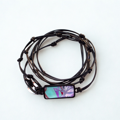 leather charm bracelet