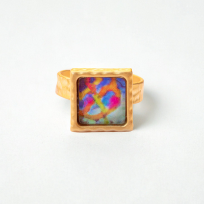 bold gold square ring