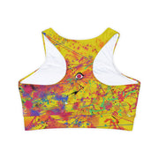 Fully Lined, Padded Sports Bra- Acid Rain