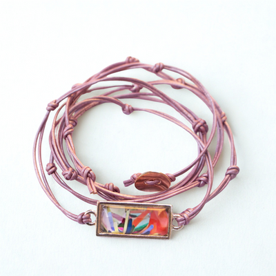 leather charm bracelet