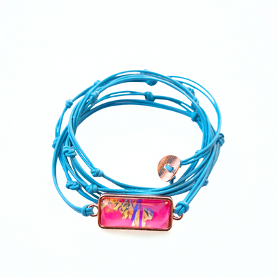 leather charm bracelet