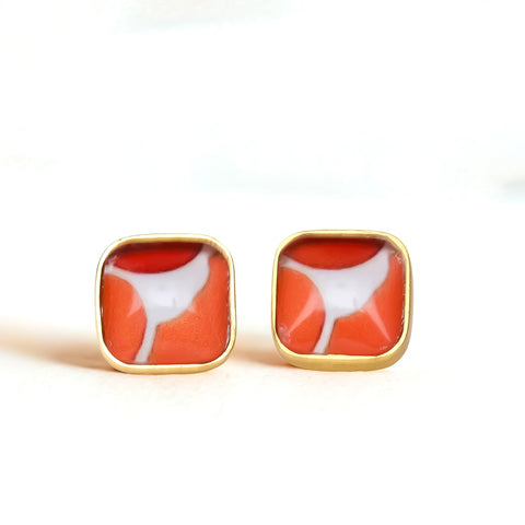 square stud earrings