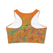 Fully Lined, Padded Sports Bra- Spider's Web