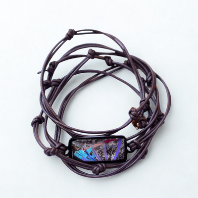 leather charm bracelet