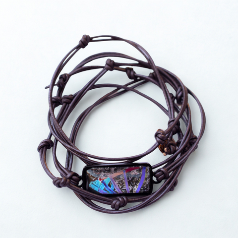 leather charm bracelet