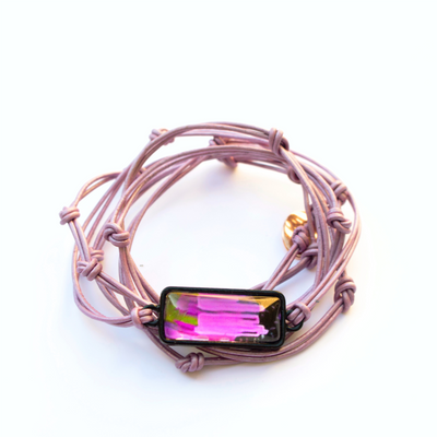 leather charm bracelet
