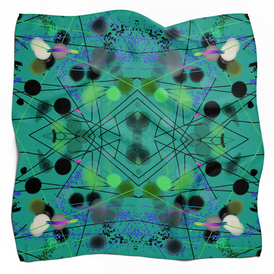 Mulberry Silk Luxury Scarf- Beneath the Sea