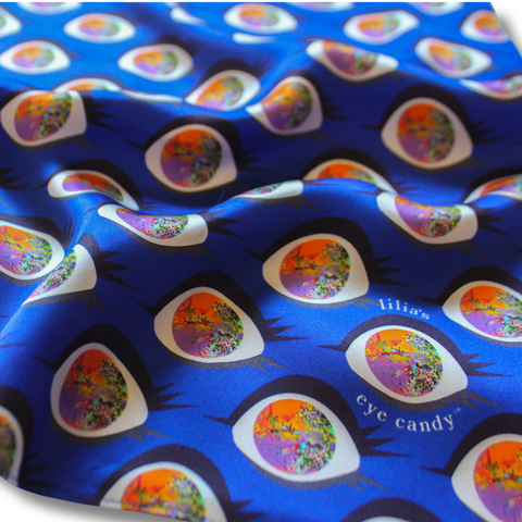 luxury silk scarf | eye logo 2