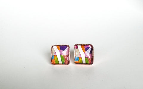 SQUARE STUD EARRINGS