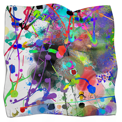Mulberry Silk Luxury Scarf- Visual Symphony