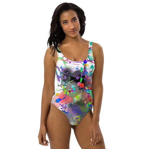 Women's One-Piece Swimsuit- Visual Symphony