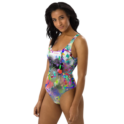 Women's One-Piece Swimsuit- Visual Symphony