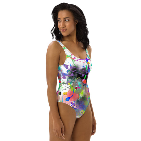 Women's One-Piece Swimsuit- Visual Symphony