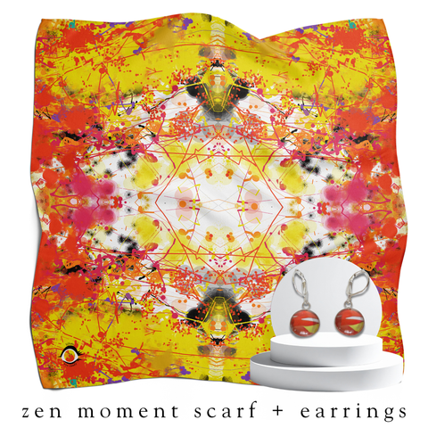 holiday bundle | zen moment silk scarf + darling drop earrings