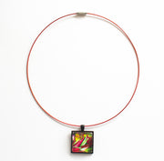 Statement Necklace With Piano String/Wire Choker