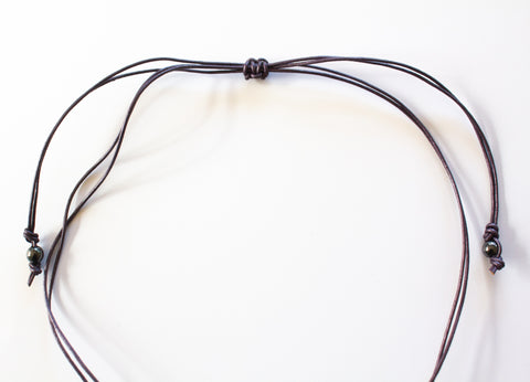 LEATHER STATEMENT NECKLACE